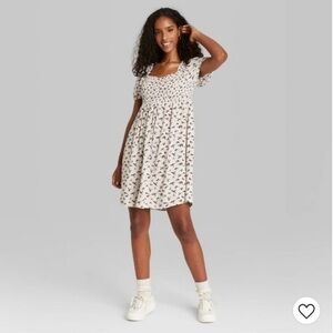 Wild Fable touched square neck puff sleeve dress